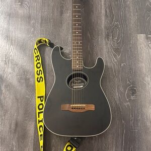 Fender Black Stratacoustic Guitar